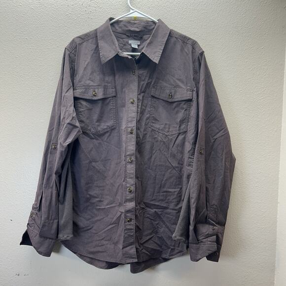 Carhartt Shirt Womens Rugged Flex Long Roll Tab Sleeves Western Ranch Work XXL - Picture 1 of 6